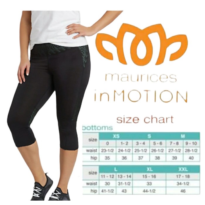 Celana Legging Maurices In Motion Black With Dark Green