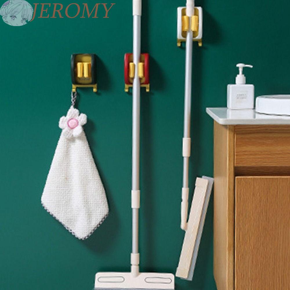 Jeromy Mop Hook 1Pcs Gantungan Tempel Dinding Multifungsi Free Punching Mop Organizer Mop Holder