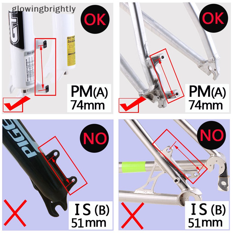 [glowingbrightly] Sm MA F180P/P2 Disc Brake Caliper Post PM Mount Adaptor (Depan) (180mm) (P/P) TFX