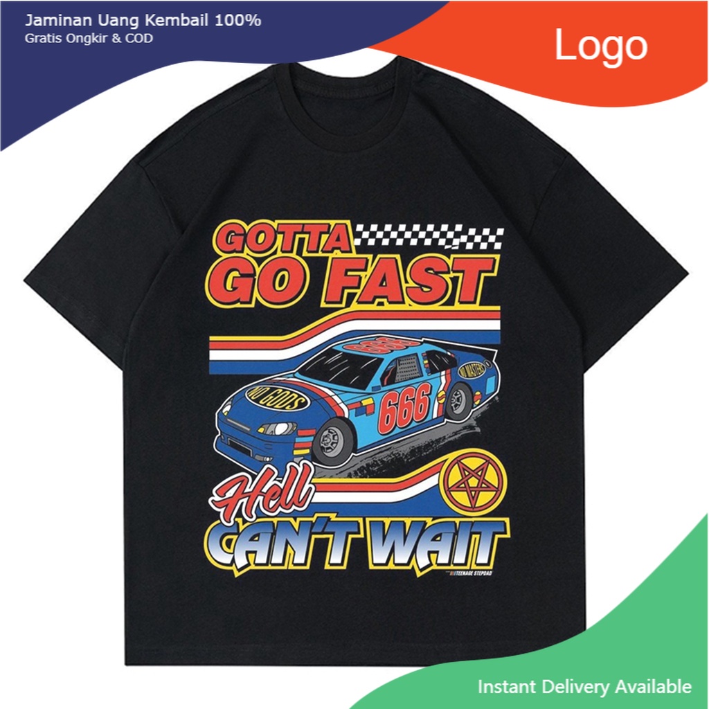 KAOS VINTAGE NASCAR | KAOS VINTAGE NASCAR RUMBLE BLACK | T-SHIRT MOBIL NASCAR HITAM