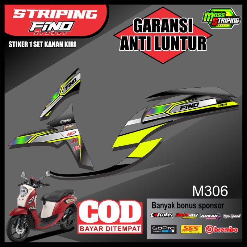 MASS Striping - Striping Sticker List Variasi Motor YAMAHA FINO 125 cc GRANDE PREMIUM SEMI FULL BODY
