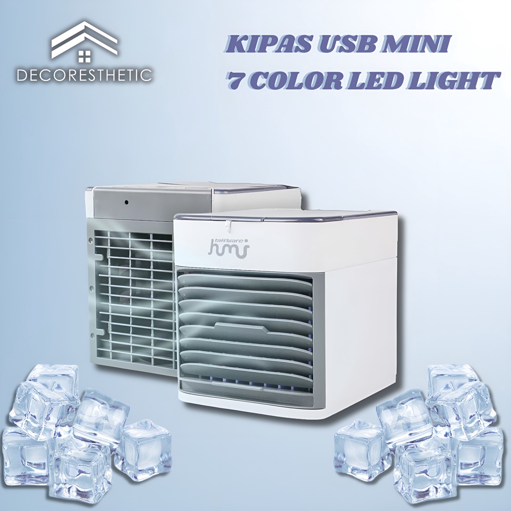 Kipas Air Ruangan Meja Mini Cooler | Air Conditioner Mini | AC Mini Dingin Electric Colokan USB LED