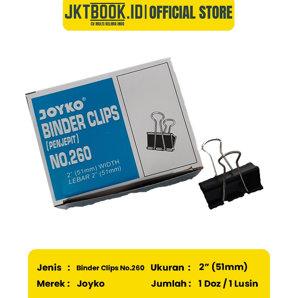 

Binder Clips Joyko No.260