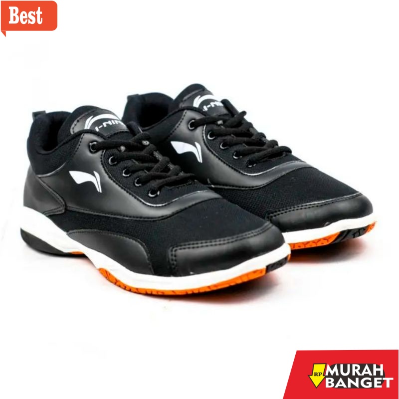 Sepatu bulu tangkis terbaru- sepatu Olahraga Badminton Li-ning 02 terbaru Cowok/Cewek ukuran38-43