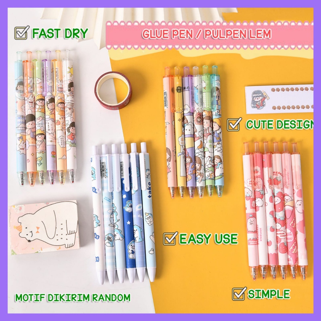 

GULAGULA - PENA | PULPEN LEM KERTAS CEPAT KERING 0.5 MM ALAT TULIS KREATIF SIMPLE UNTUK PERLENGKAPAN SEKOLAH | HIAS JOURNAL | PULPEN ANAK | PULPEN LUCU | PULPEN WARNA WARNI | PULPEN SEKOLAH | PULPEN MURAH
