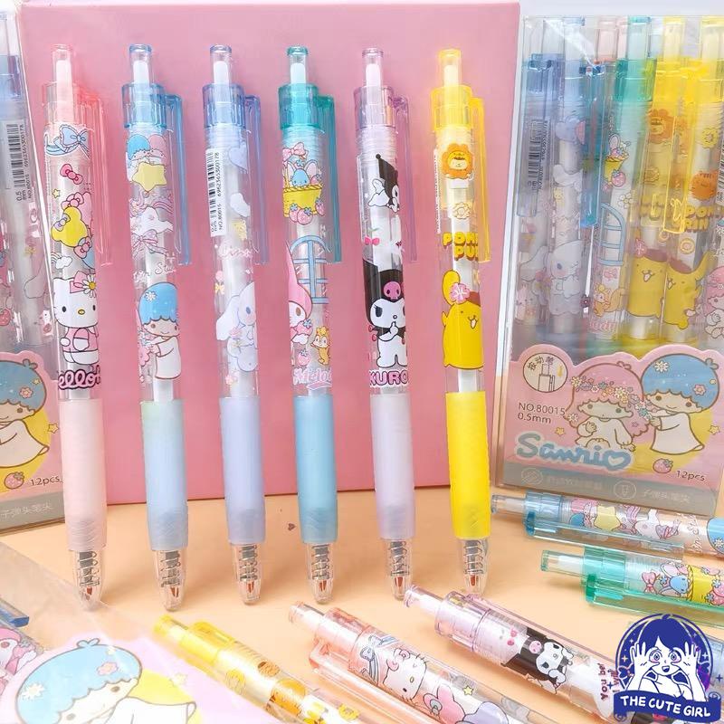 Pulpen/Gelpen Hitam 0.5mm Sanrio lucu - Stazionario