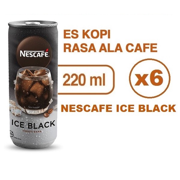 

Kopi Nescafe Kaleng ICE BLACK 1 PAKET ISI 6 x @220ml