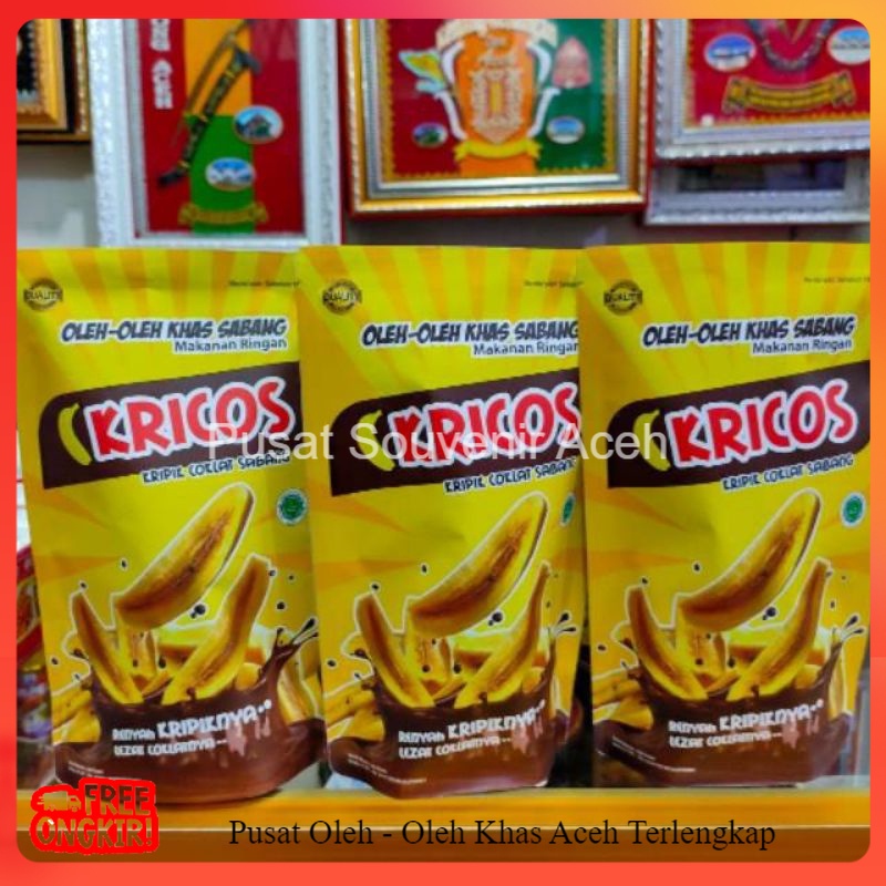 

Keripik Pisang Coklat khas Sabang Kricos/Cemilan oleh-oleh khas Aceh Sabang