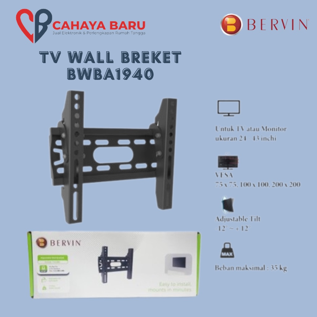 BERVIN BRACKET TV 24 - 43 INCH / BERVIN BRECKET TV BWBA1940