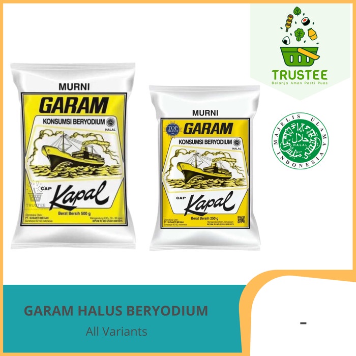 

Garam Dapur cap Kapal Yodium Halus