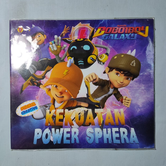 Buku anak stiker creative Boboiboy kekuatan power sphera