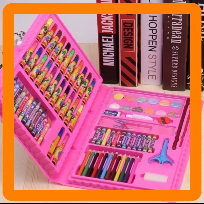 

Colouring Set 86 in 1 Crayon Karakter Cat Air Pensil Warna Stationary