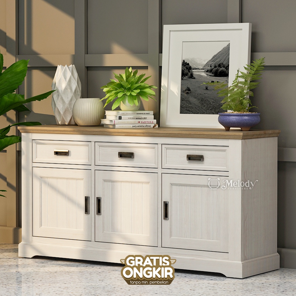 Melody Furniture Buffet Serbaguna Xerdan Sideboard NWH-BEAOAK