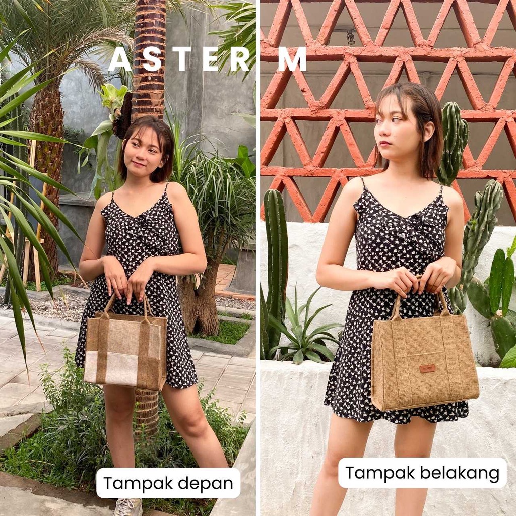 ASTER M BAG BY ROUJEE PURWOKERTO - TAS KANVAS HANBAG CANVAS TAS SELEMPANG