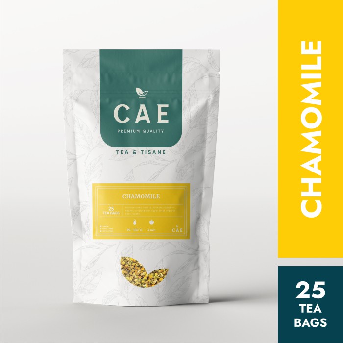 

CHAMOMILE 25 TEA BAGS Teh Bunga Yunani 100% Pure Organic Premium