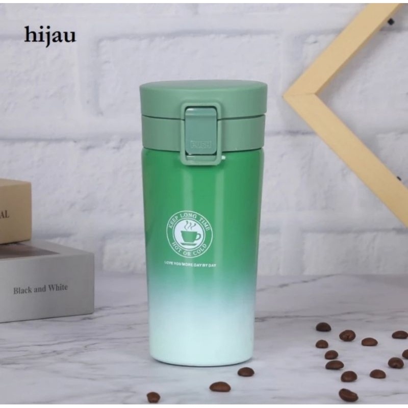 MAKASSAR TAHAN PANAS / DINGIN  COFFEE MUG / THERMOS COFFEE TEH / TERMOS KOPI COFFEE CUP 380 ML POLOS