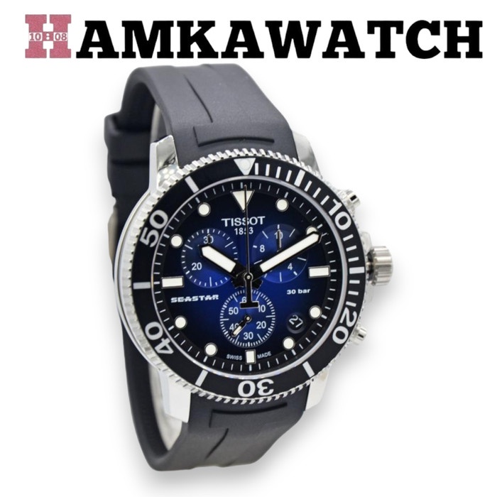 JAM TANGAN TISSOT SEASTAR ORIGINAL T120.417.17.041.00 JAM TANGAN RUBER Vs