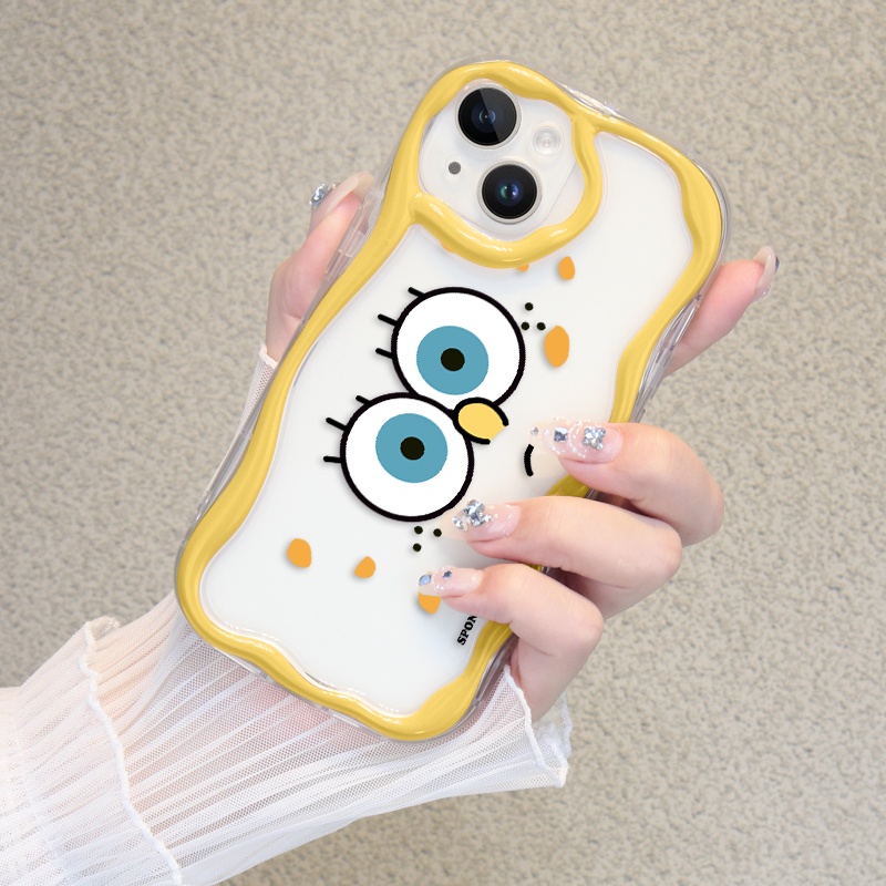 POPCASE For Oppo Casing Hp For Oppo A16k A16e Fashion Wavy Curved Edge Soft Case Imut Transparan Sil