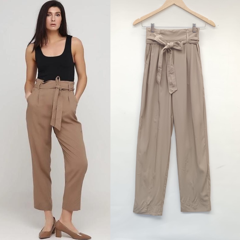 HHM Paper Bag Pants celana panjang wanita