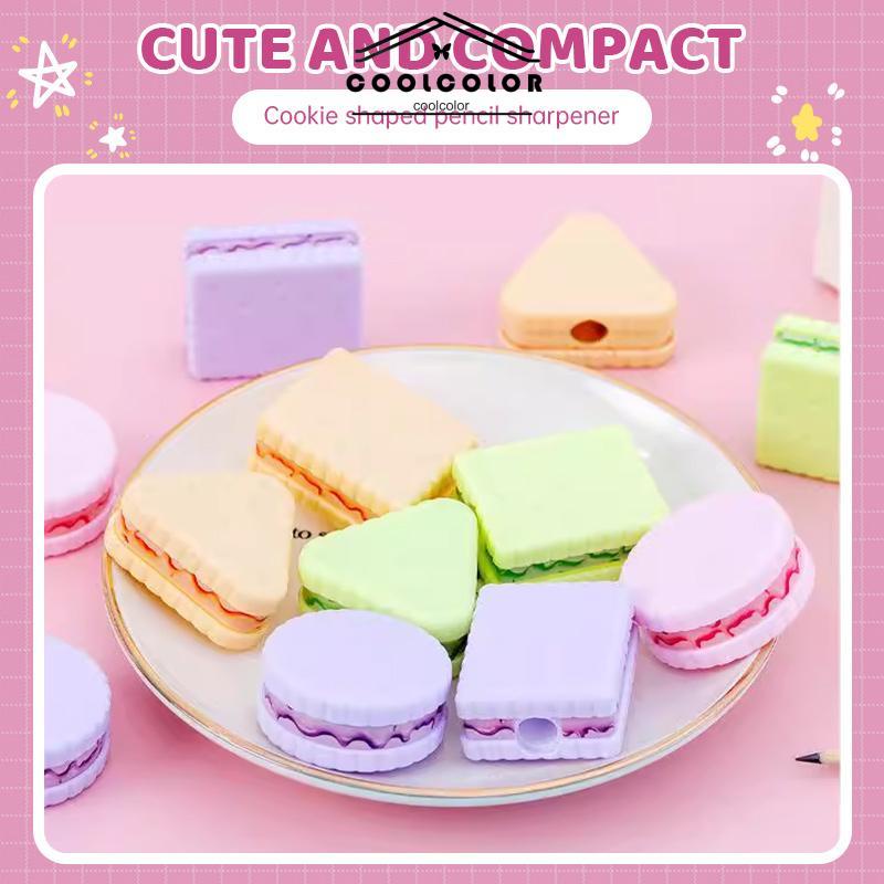 

COD❤️Penggemar Rautan Bentuk Kue Kreatif Rautan Pensil Portabel Siswa- cl