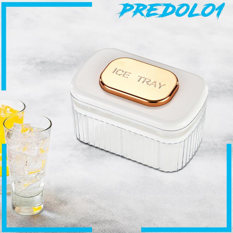 [Predolo1] Ice Cube Tray Tipe Press Reusable Hemat Tempat Untuk Minuman Freezer Chilling