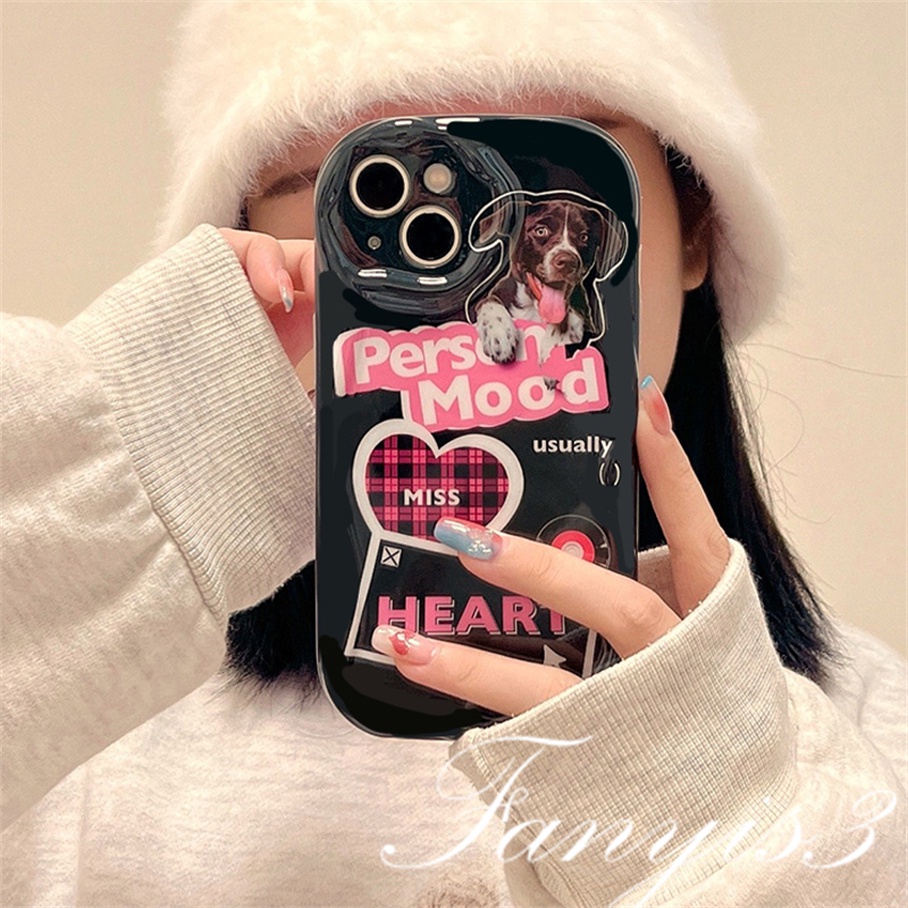 Compatible For IPhone 14 13 12 11 Pro Max X XR Xs Max 8 7 6s Plus SE 2020 Kompatibel Untuk Indah Graffiti Anjing Gelombang Telepon Case TPU Silicon Lembut Cover Pelindung