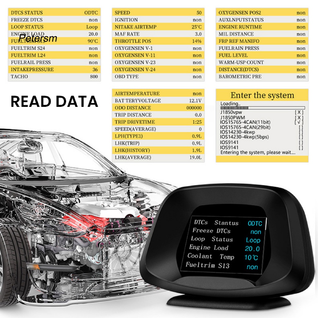 Speedometer Mobil Stabil PP Untuk ATV Car Speedometer HUD Proyektor Layar Besar
