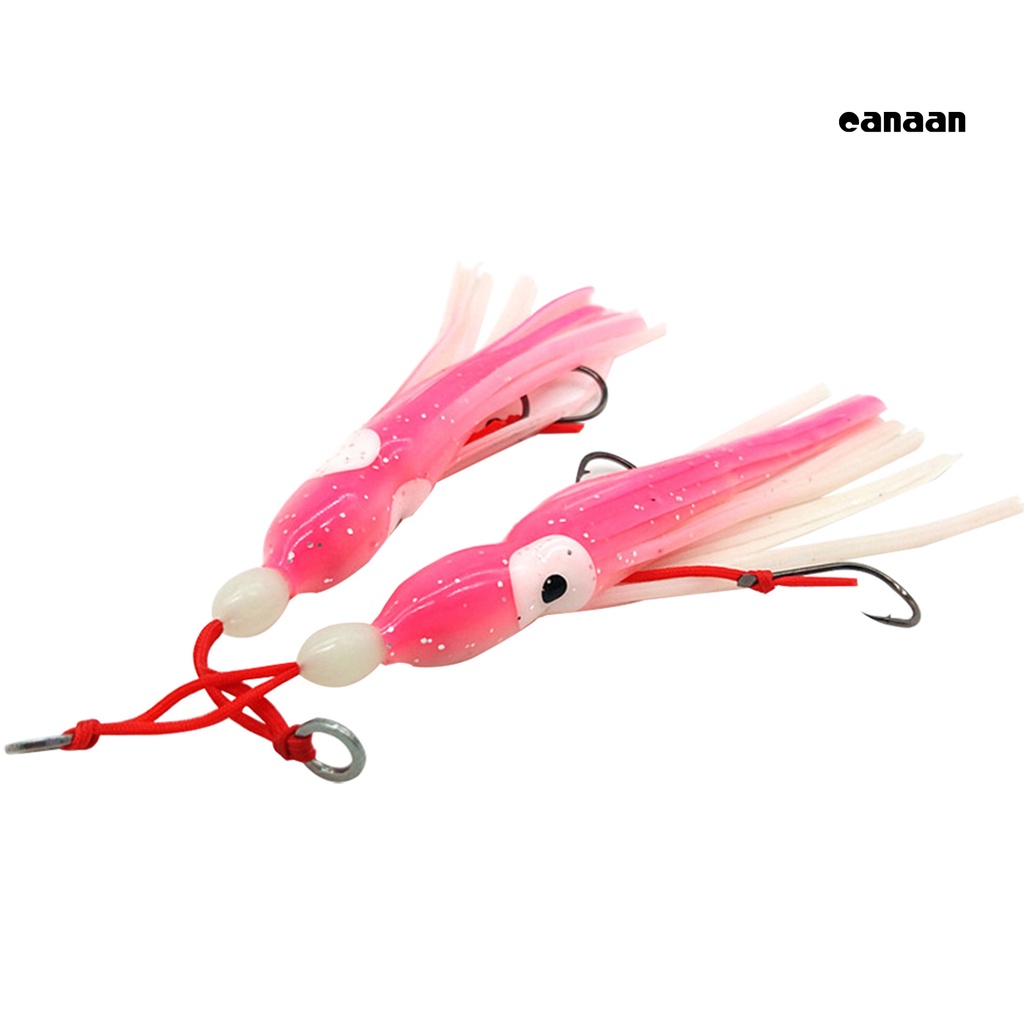 Cnn-2pcs 10cm Lure Sharp Hook Umpan Gurita Buatan Fishing Tackle Aksesoris