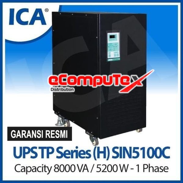 UPS ICA SIN 5100C SIN5100C 8000VA / 5200 WATT ONLINE SINEWAVE UPS GARANSI RESMI