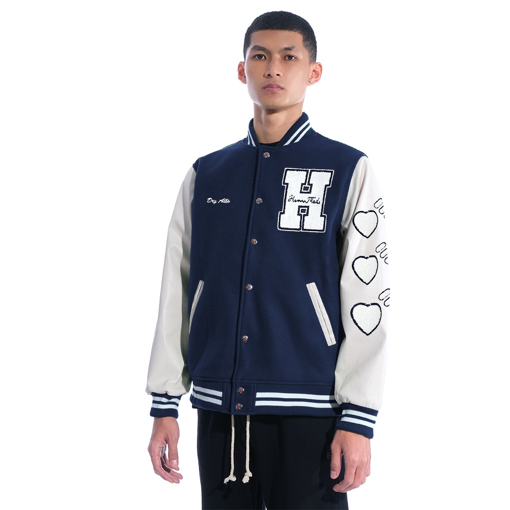 Human Made Dry Alls H Varsity Jacket Navy