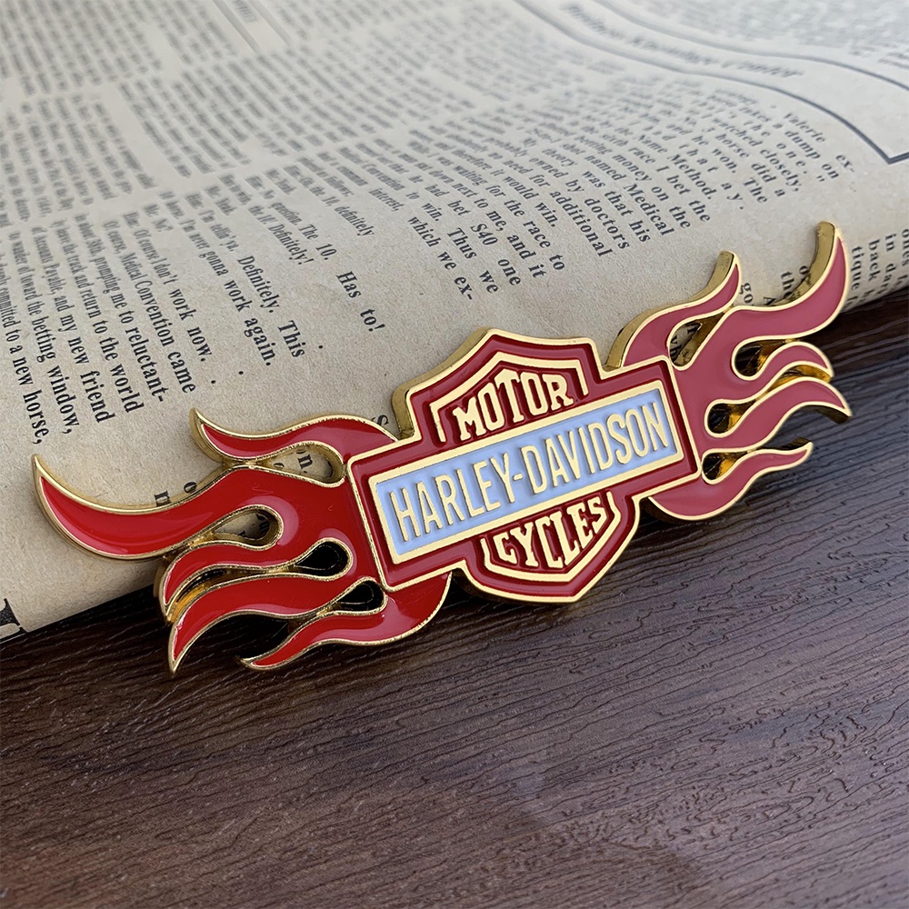 Harley Stiker Motor 3D Zinc Alloy Logo Dekorasi Keren Fuel Tank Side Decal Untuk Harley FORTY EIGHT/Khusus Cowok Gemuk/1200T/STREET ROD/Xr1200