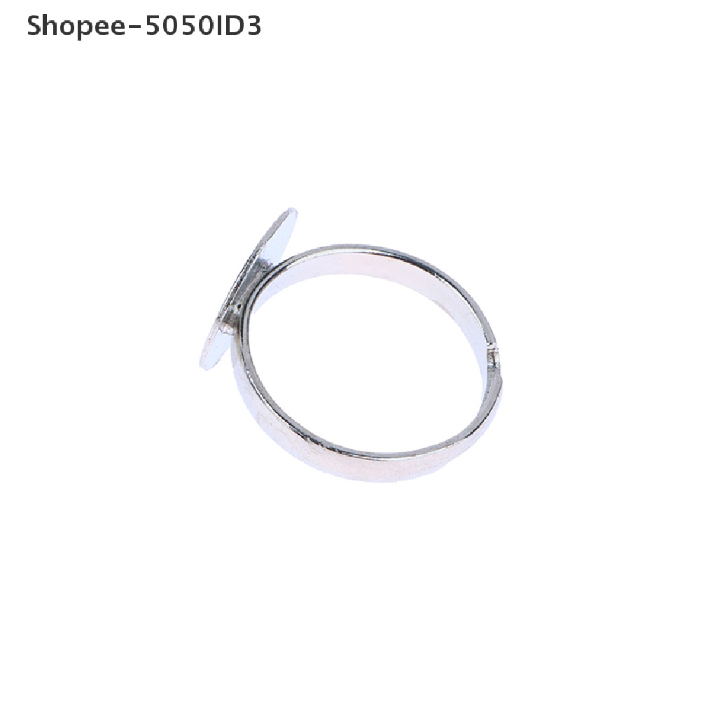 [HOT] 10pcs Holder Palet Cincin Lem Bahan Stainless Steel Untuk Eyelash Extension [ID]