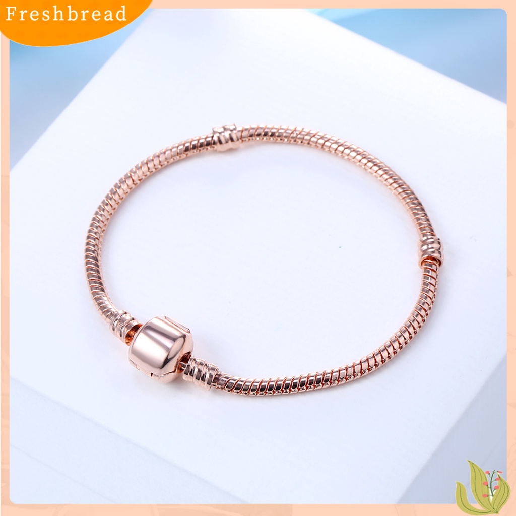 &lt; Freshbread &gt; Bangle Simple Beaded Snake Chain Women Gelang Pesona Manik-Manik Untuk Kehidupan Sehari-Hari