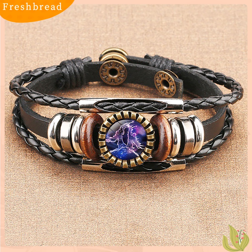 &lt; Freshbread &gt; Gelang Alloy Gaya Punk Hias Vintage Faux Leather Alloy Bracelet Untuk Memorial Pariwisata