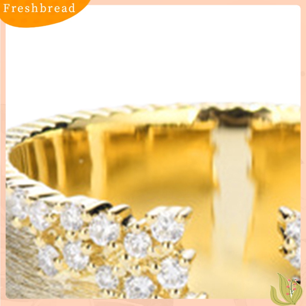 &lt; Freshbread &gt; Cincin Jari Open-end Adjustable Tembaga Tampilan Glossy Perhiasan Open Ring Untuk Pacar