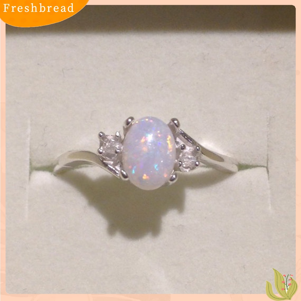 &lt; Freshbread &gt; Fashion Indah Opal Paduan Pesona Cincin Wanita Pengantin Pernikahan Pertunangan Perhiasan