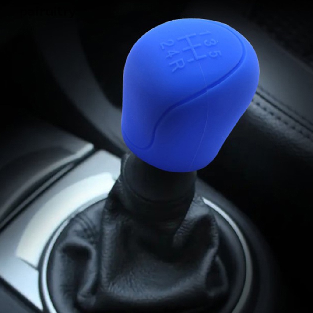 Prt 1Pc Mobil Auto Manual Silicone Shift Gear Head Knob Cover Rem Tangan Hand Brake Covers Sleeve Case Pelindung Kulit Mobil Styling PRT