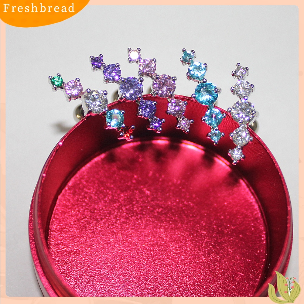 &lt; Freshbread &gt; 1Pc Lady Berlian Imitasi Hias Arc Shape Ear Stud Earring Perhiasan Tindik Tulang Rawan