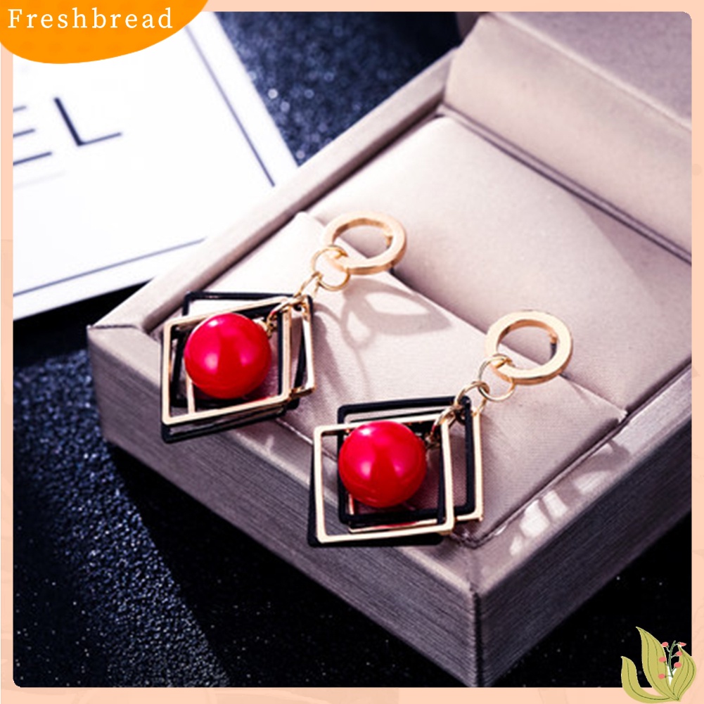 &lt; Freshbread &gt; Fashion Wanita Bentuk Karangan Bunga Lucu Multicolor Alloy Ear Stud Earrings Perhiasan Hadiah