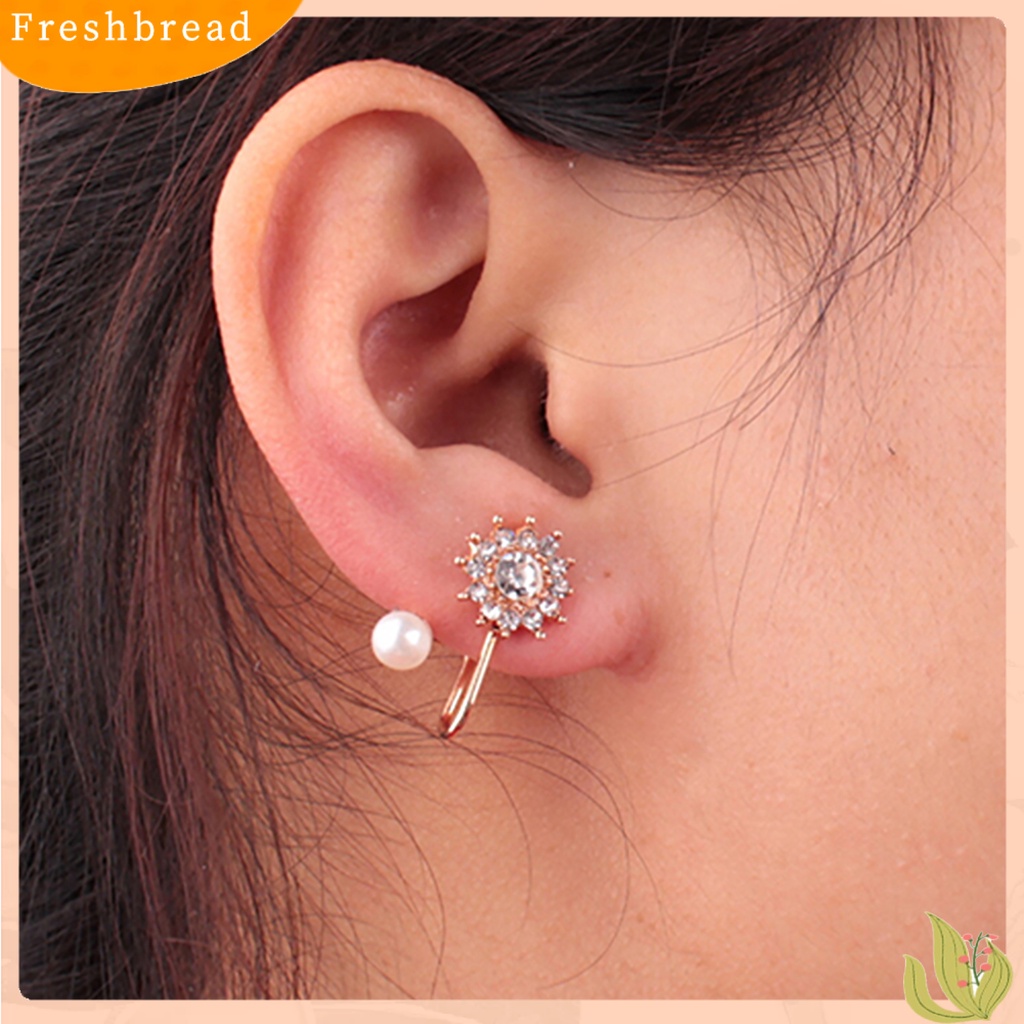 &lt; Freshbread &gt; 1pasang Anting Stud Pengerjaan Halus Elegan Ringan Snowflake Charm Earrings Ear Stud Untuk Pacaran