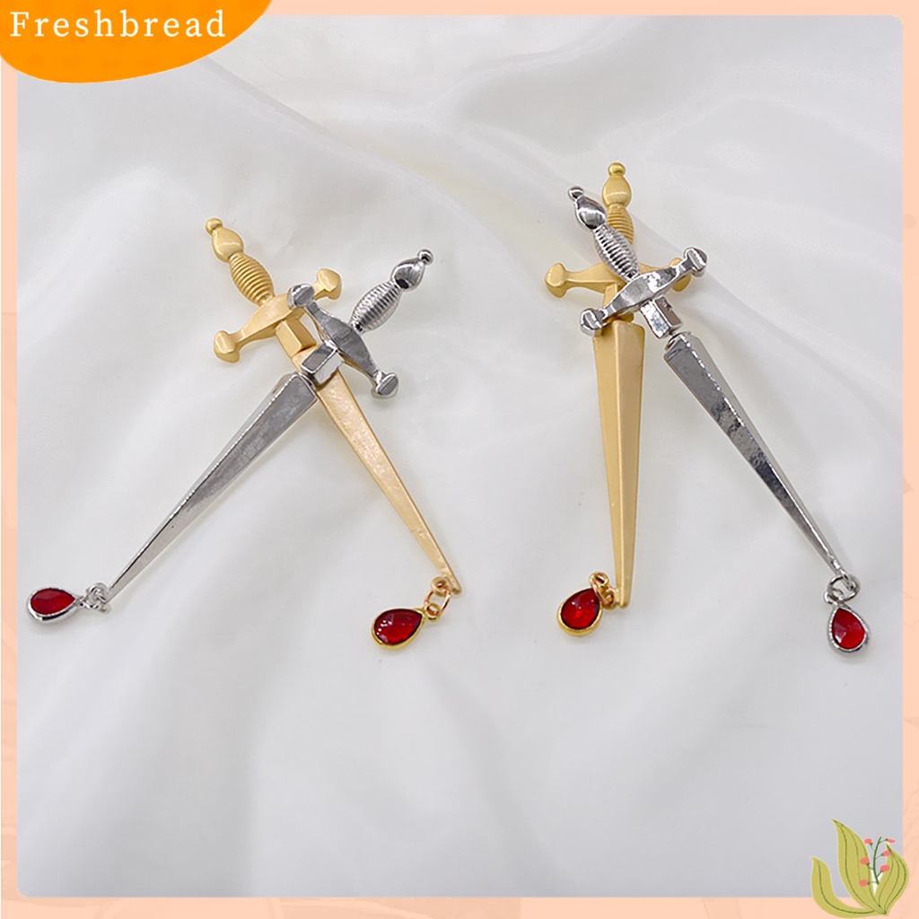 &lt; Freshbread &gt; Wanita Simulasi Darah Tersumpah Dagger Eardrops Pribadi Stud Anting Hadiah