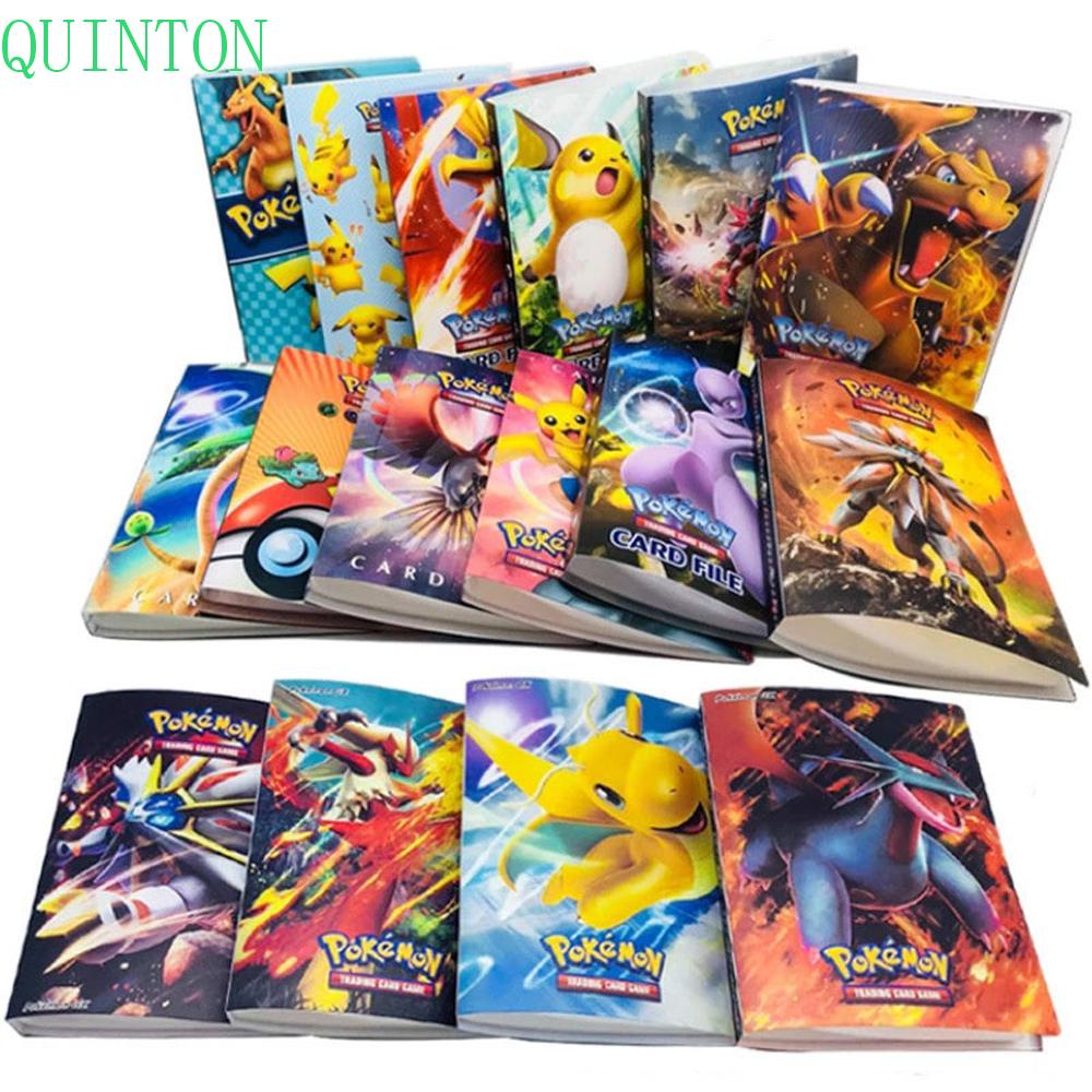 QUINTON Pokemons Toys Pokemon Cards Album for Gifts Card Holder Game Cards Album Bluesky Collection Folder Anime 240Pcs Card Collectors Cartoon Cards Album Book