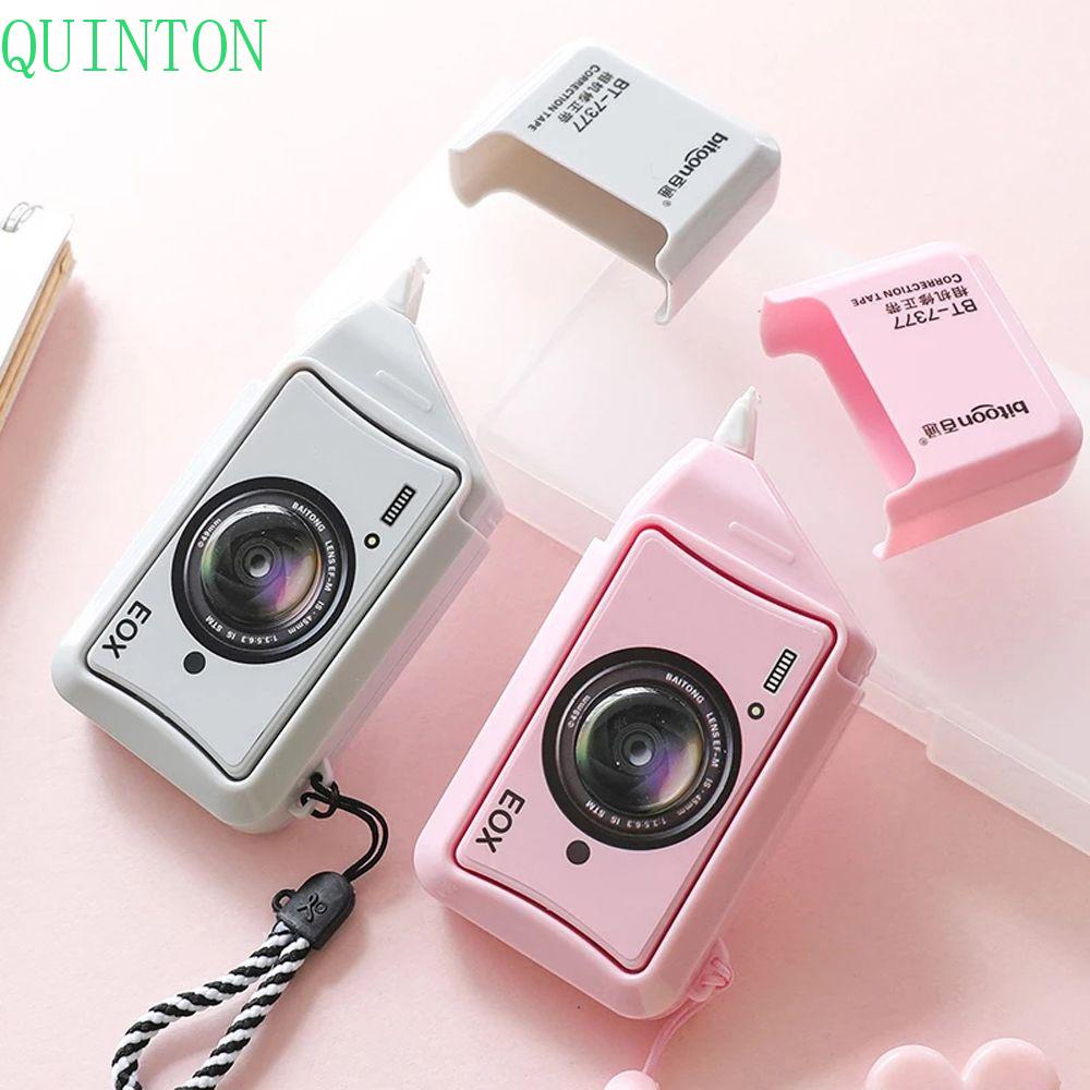 Quinton Correction Tape / Tip Ex Kertas Bentuk Kamera Kartun Panjang 10m Untuk Sekolah