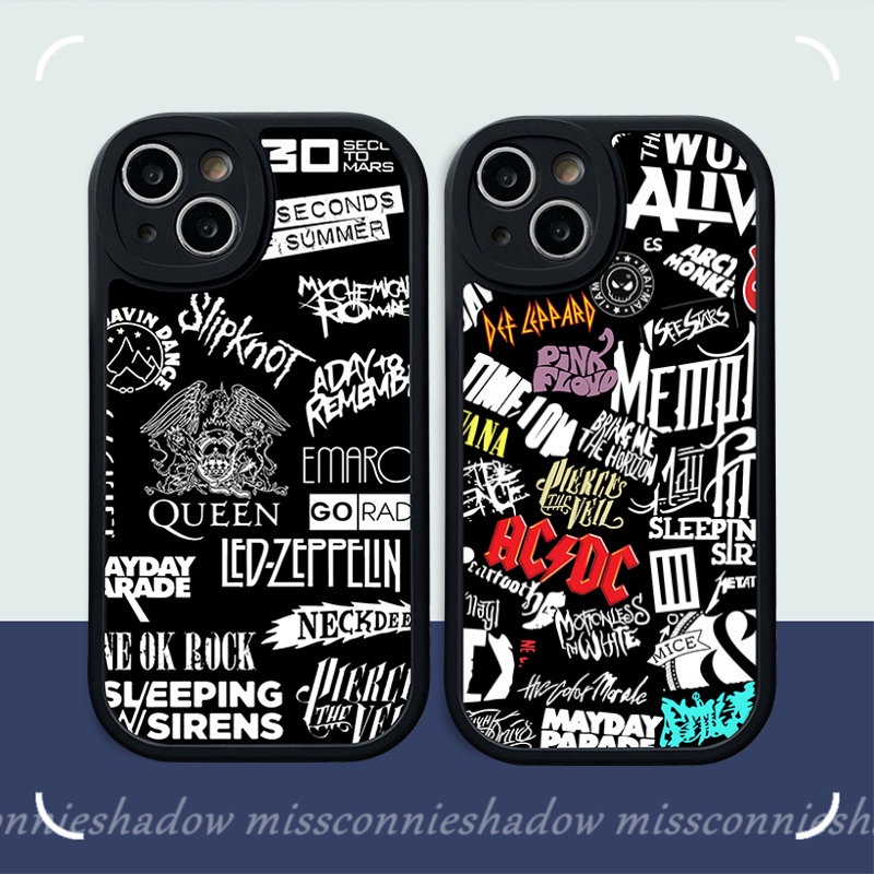 IPHONE Case Stiker Label Merek Trendi Kompatibel Untuk Iphone11 14 13 12 Pro Max 7Plus XR 6s 78 6 Plus X XS Max SE 2020 Fashion Graffiti Huruf Shockproof Lembut Tpu Phone Cover