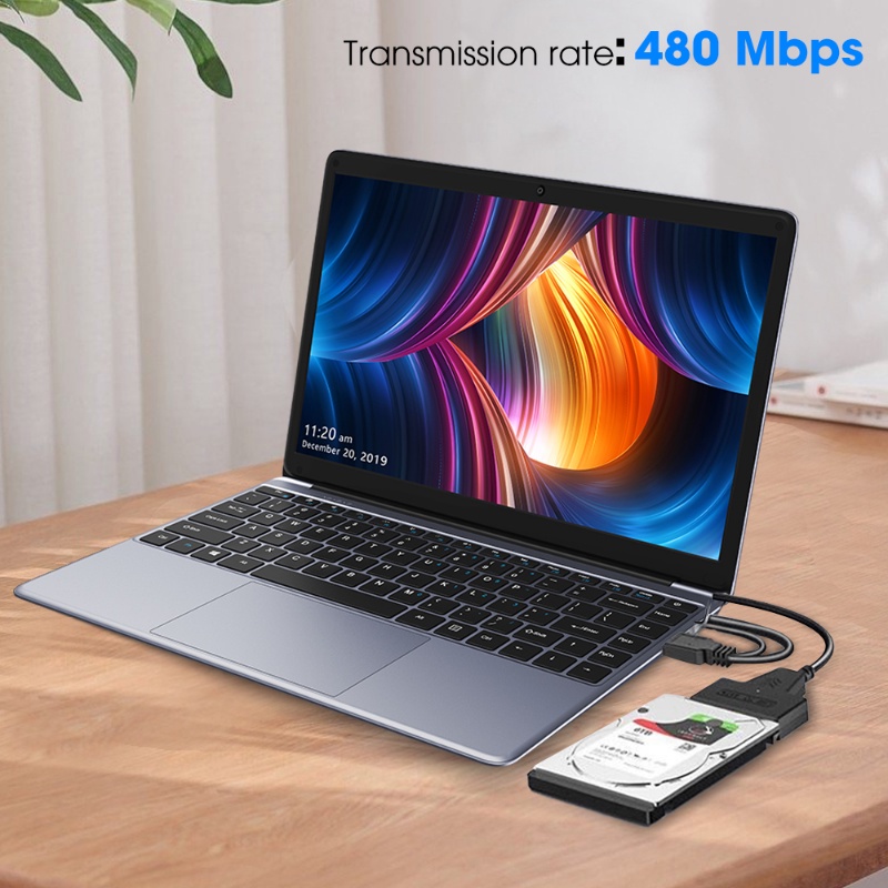 Kabel Sambungan Driver Keras Komputer 22P USB 2.0 Ke SATA Cable Serial ATA Adapter Untuk HDD/SSD Kompatibel Dengan Win98/ME /2000/XP/VISTA/Win7/Untuk MAC Os9.X/10.X/linux