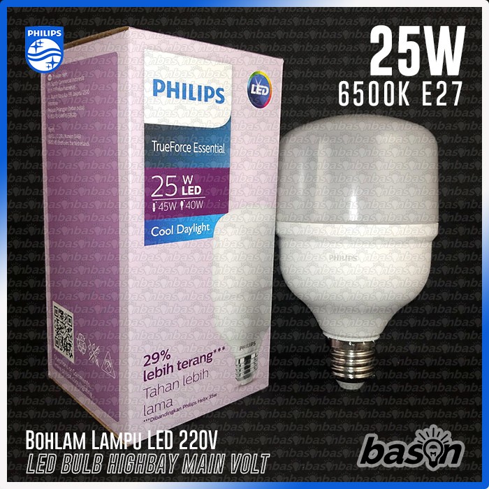 PHILIPS TrueForce Essential 25W E27 LED Bulb Highbay - Cahaya Putih