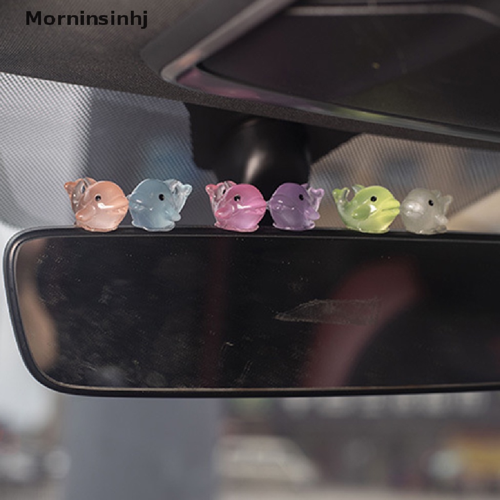 Mornin 5Pcs Luminous Car Decoration Center Console Lumba Kecil Lucu Resin Patung Dekorasi Interior Mobil id