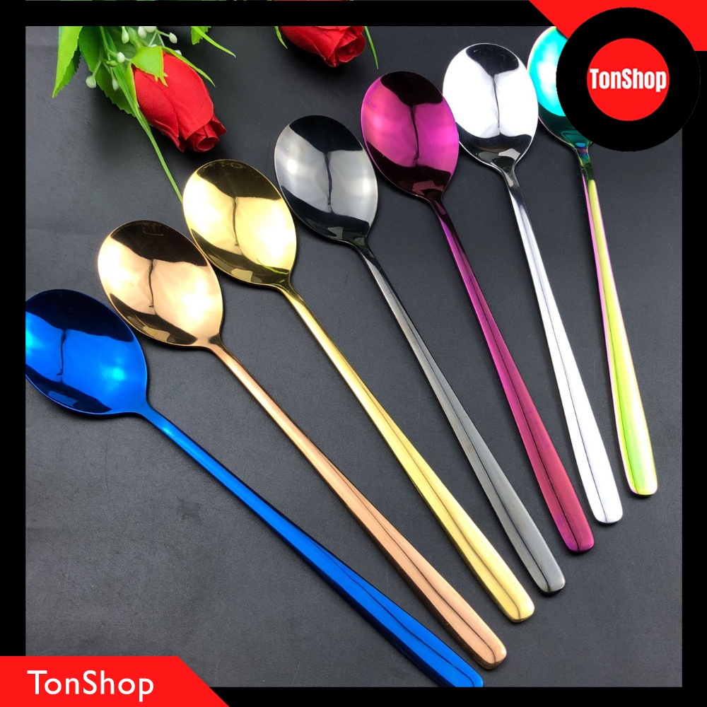 Sendok Korea Stainless Gold Warna / Sendok Makan Tebal / Sendok Makan Stainless Steel / Sendok Makan