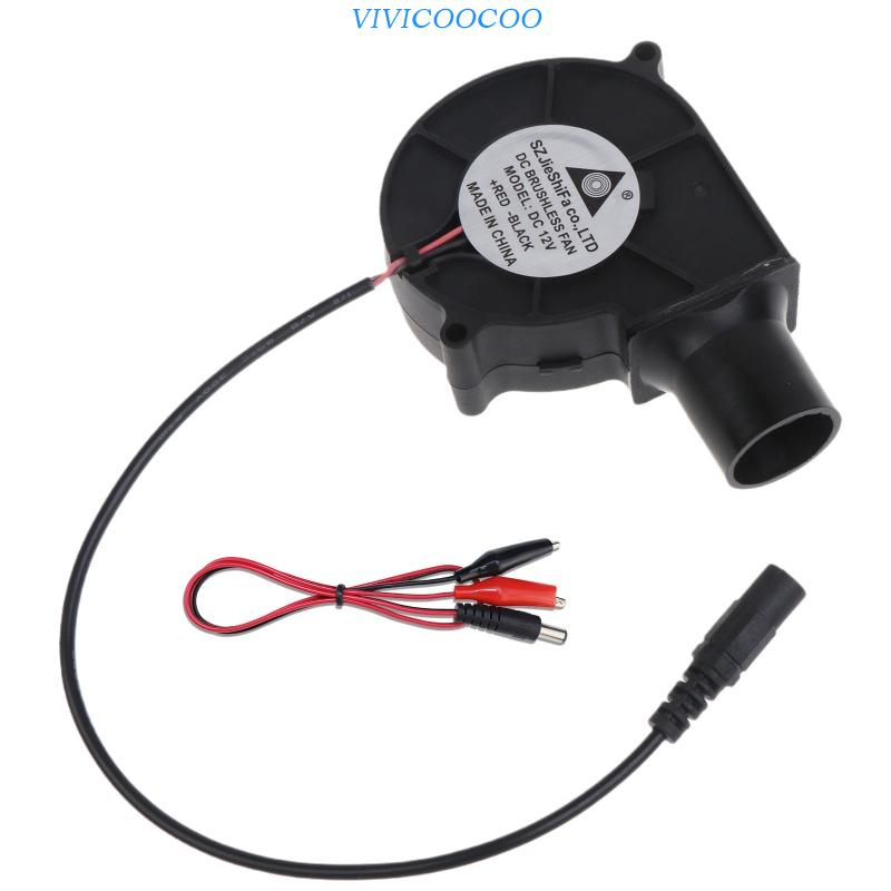 Vivi Kipas Angin BBQ Portable Air Blower DC12V 1.5A Brushless 2500R 5.5x2.1mm 27mm Air Duct