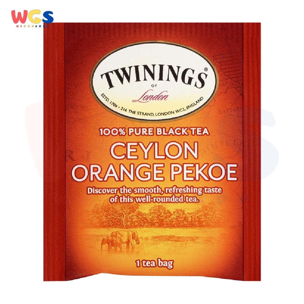 Twinings of London Ceylon Orange Pekoe 100% Pure Black Tea 20s x 2g